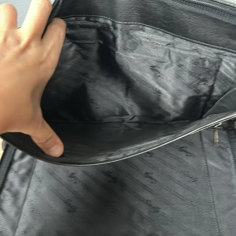 Scully Leather Black Briefcase vintage gently used condition